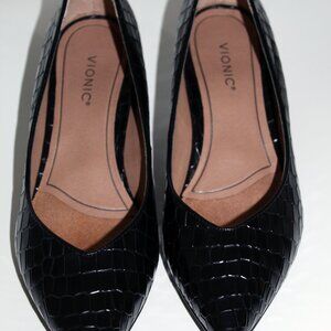 Elegant Vionic - Josie Croc Kitten Heel Pumps